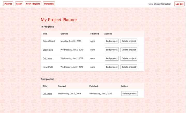 Rails Craftplanner project