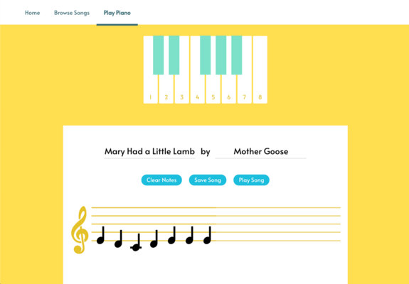 Javascript and Ruby Tone Piano project